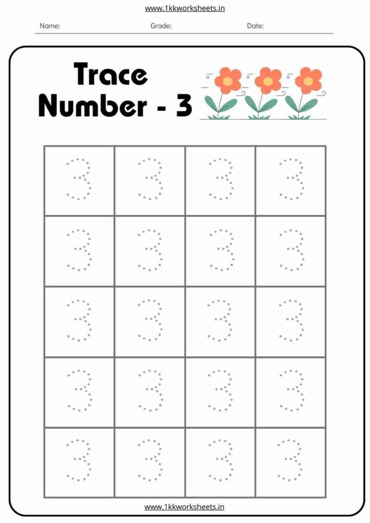 maths worksheet for nursery class