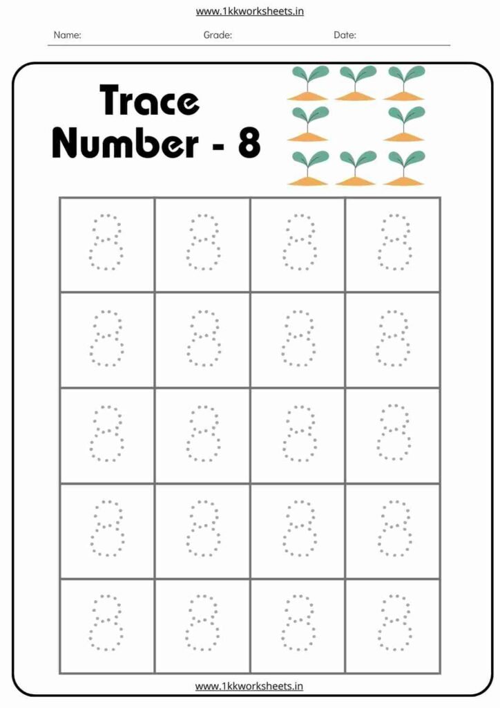 number worksheet for nursery