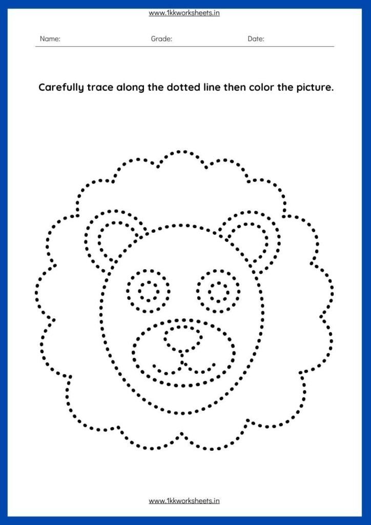 trace and color for pre nursery