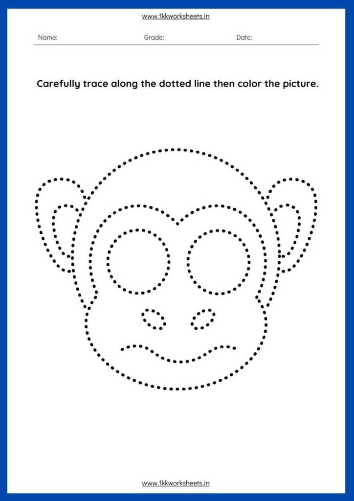 trace and color worksheet