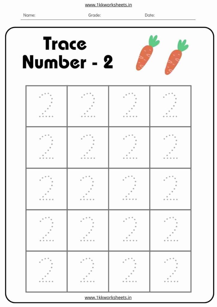 worksheet for nursery maths