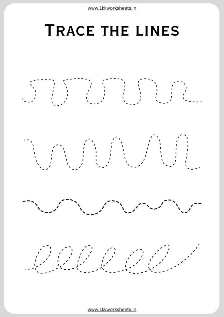 worksheet for pre nursery class