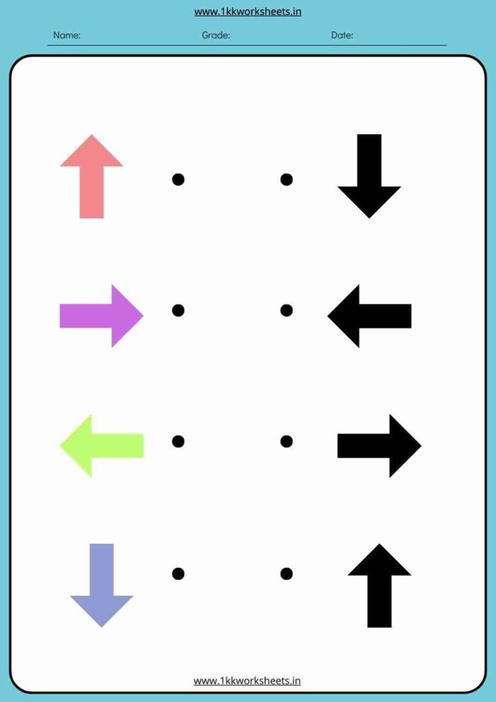 matching directions worksheet